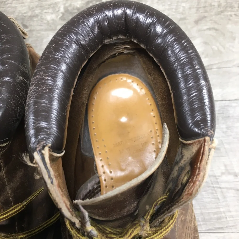 Vintage Dr. Martens 939 Ben Crazy Horse Brown Leather Combat Men’s Boots Size 8